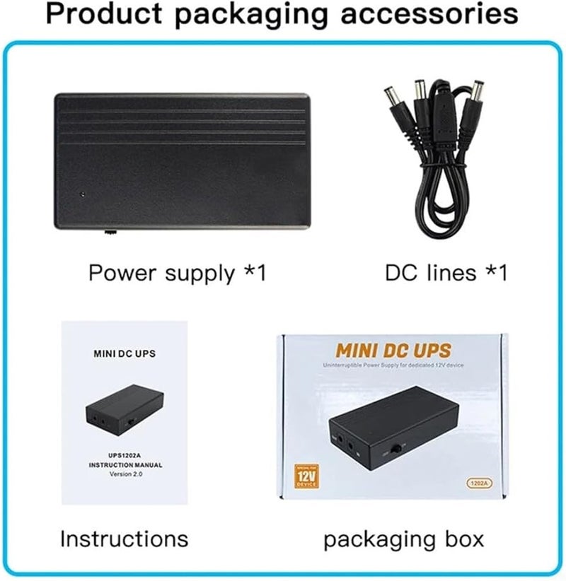 7800mAh Portable UPS Uninterruptible Power Supply Battery Backup 24W 12V 2A - Image 4
